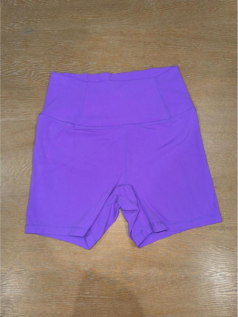 FP Movement Free People Never Better High Rise Bike Shorts Purple SIZE SMALL